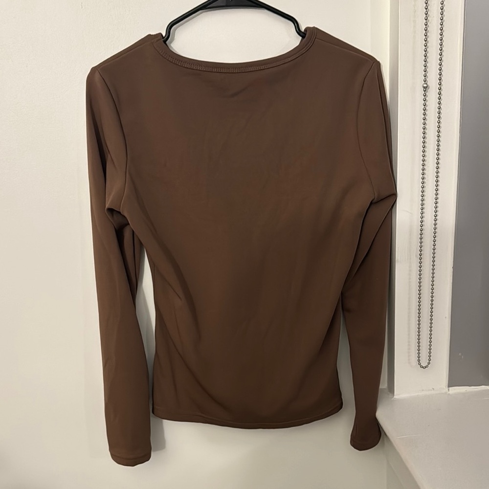 Soft Brown Long Sleeve Top